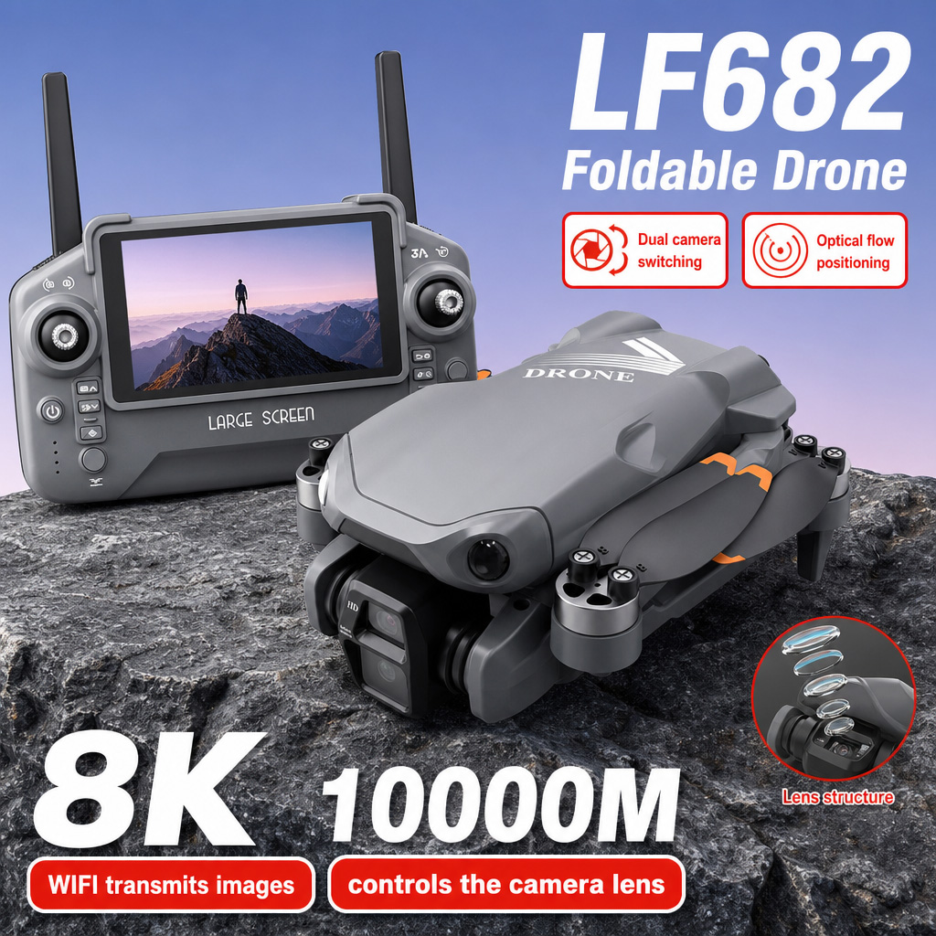Rc Helicopter Charger - Dron Aéreo LF682 con Cámaras Duales