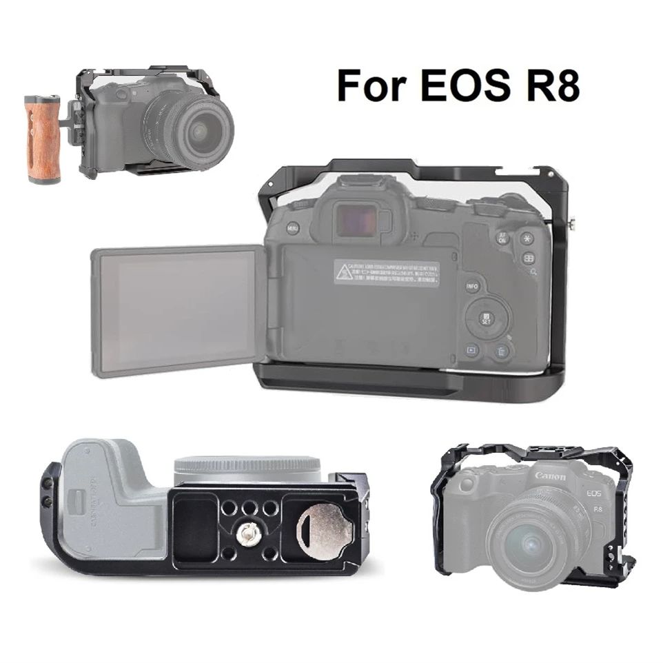 Canon Camera Eos R8 - Jaula de cámara con marco protector