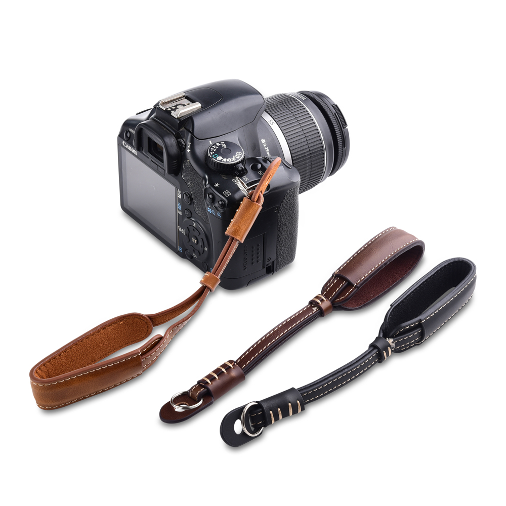 Canon Camera Eos R50 - Empuñadura de cuero para cámara, anillo